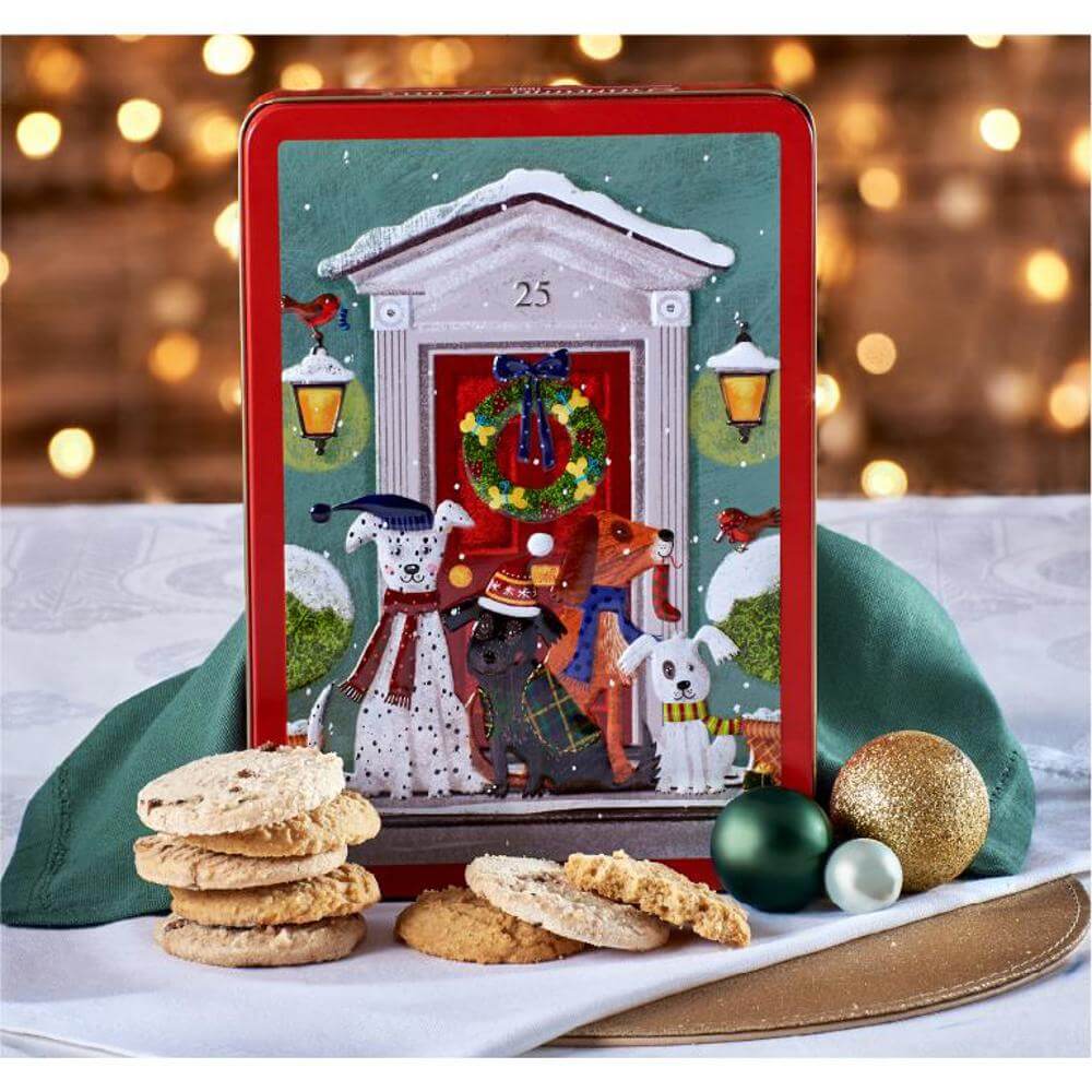 Grandma Wilds Snowy Dogs On Doorstep Tin 300g